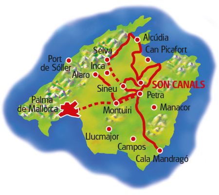 Karte Mallorca Rad & Finca