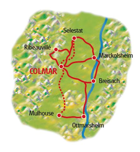 Map Colmar - based in one hotel