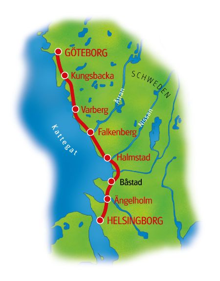 Map Kattegatt Route
