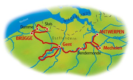 Karte Flandern