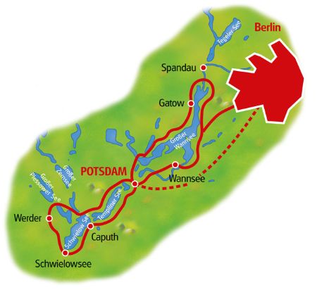 Karte Potsdam Sternfahrt
