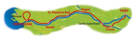 Map Loire and Atlantic