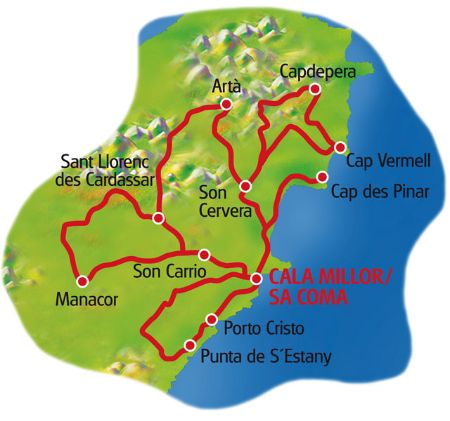 Map Majorca - based in one hotel