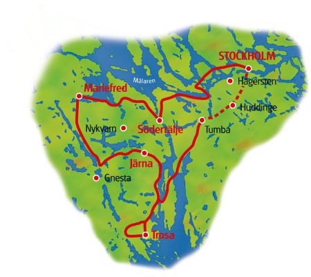 Karte Stockholm Rundfahrt