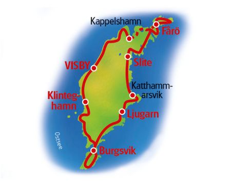 Karte Gotland