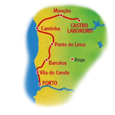 Map Minho - Porto