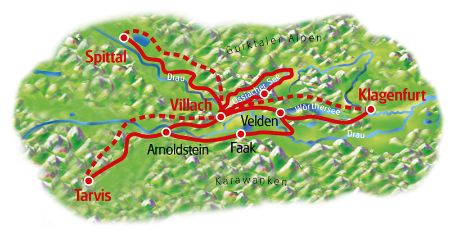 Alpe Adria Sternfahrt - Karte