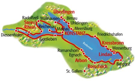 Bodensee-Radweg - Karte