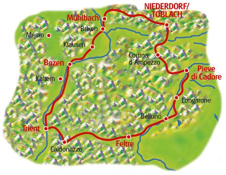 Dolomiten - Karte