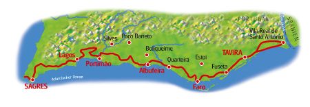 Algarve - Karte