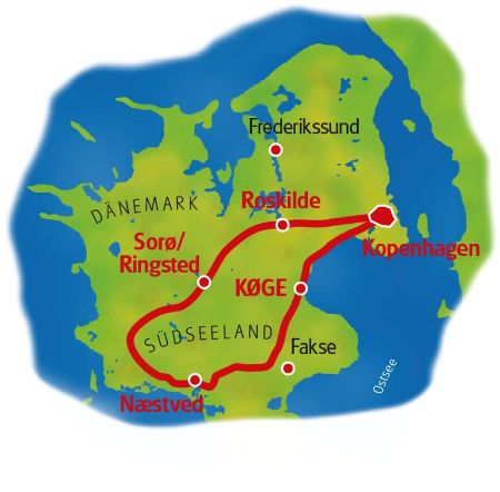 Seeland Rundreise Karte