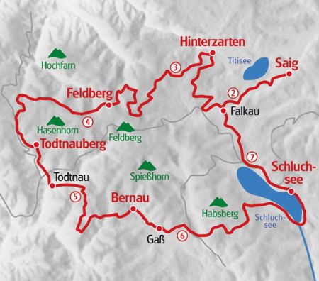 Wandern Hochschwarzwald Karte