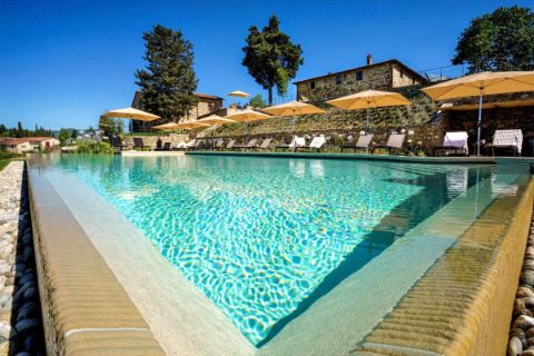 Pool im Hotel Pietra del Cabreo