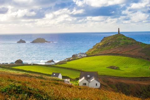 View of the famous Cape Cornwall
