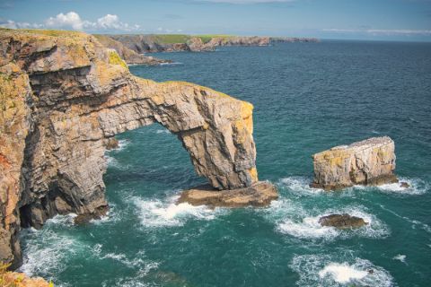 Impressive rock formation of the coast Pembrokeshires