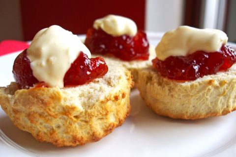 Typical afternoon tea in Ireland with scones