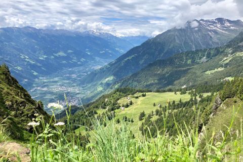 Panoramic view of the Vinschgau Valley
