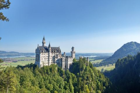 Schloss Neuschwanstein am Lechweg nahe Füssen