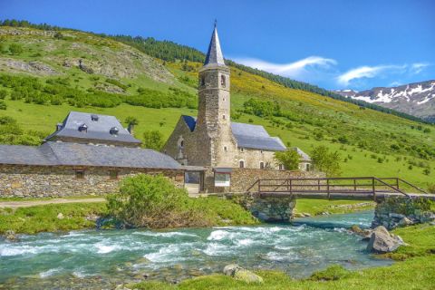 Traditional church in the Pyrenees