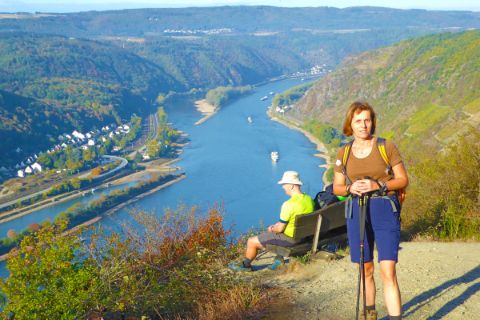 Blick auf den Rhein am Rheinsteig