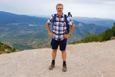 Herr Kinzel mit panoramareichen Aussichten auf das Herz Kataloniens