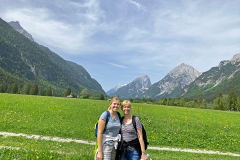 Family Areis on their hiking vacation around the Zugspitze