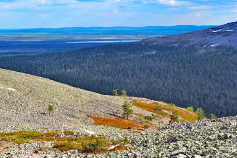 Hiking trails in Finnland with a panoramic views