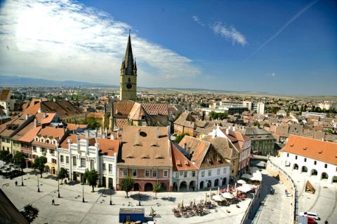 Charming old town in Sibiu