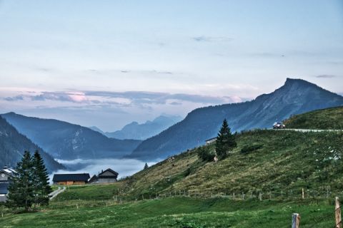 Genneralm panorama in the morning