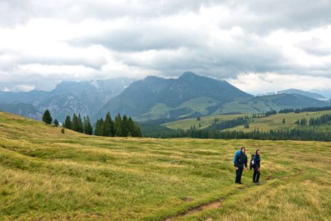Two hikers on the Postalm