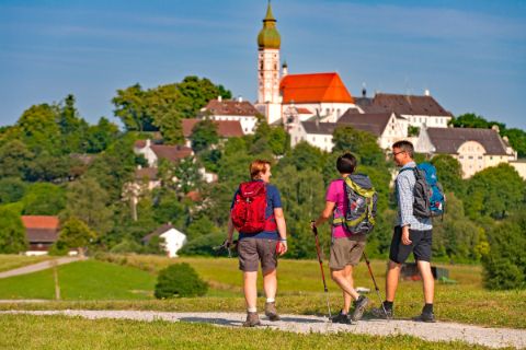 Hiker at the Andechs Monastery