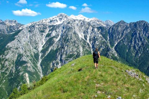 Impressive panoramic views in the northern Albanian Alps