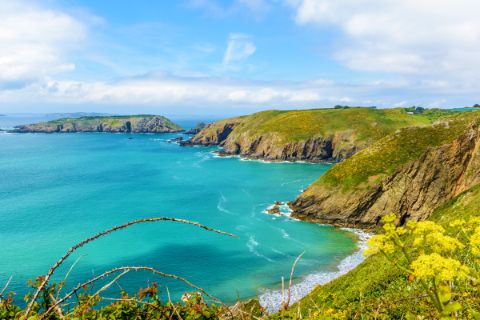 Fantastic coast views while walking on the Channel Islands