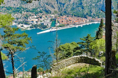 Hiking scenery towards the bay of Kotor