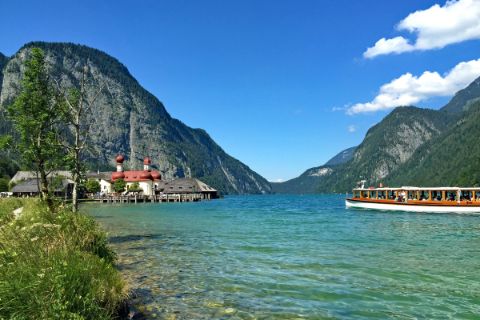 Boat trip at the Koenigssee to St. Bartholomae