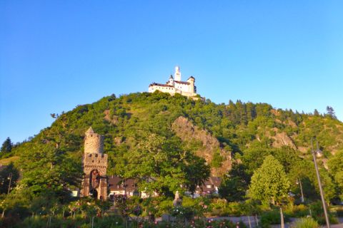 View onto castle Marksburg in Braubach