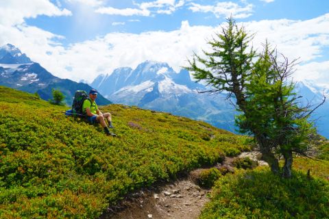 Wanderpause auf der Tour du Mont Blanc