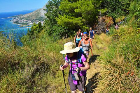 Hiker on an croatian island