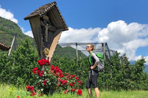 Hiker in the region of Bolzano