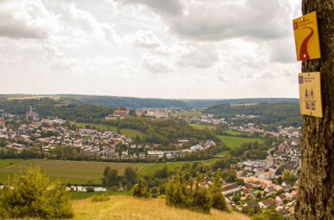 City panorama on the hiking trail in Altmühltal