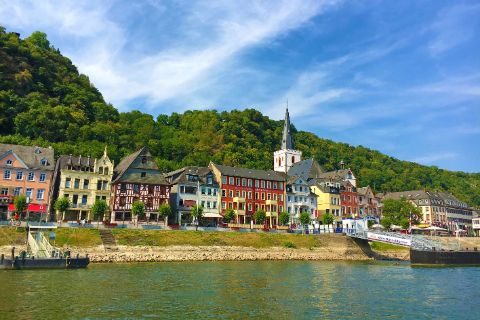 Small town on the banks of the Rhine