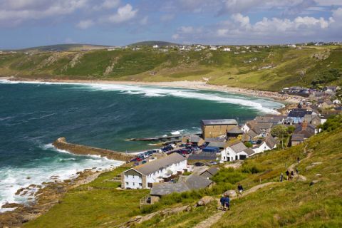View of the picturesque Sennen Bay