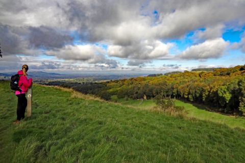 Panoramic view at the hiking tour Cotswolds und Shakespeare