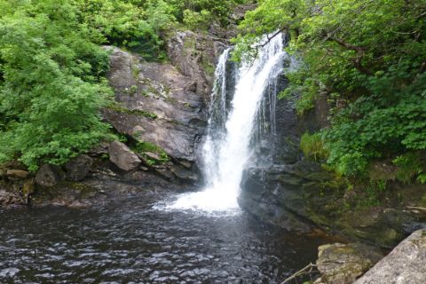 Mystical waterfall on the West Highland Way