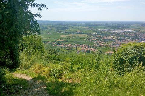 Hiking rest with view of Collio in Friuli