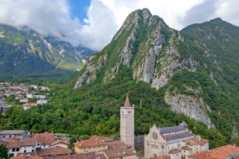 The town of Gemona on the hiking trip in Friuli