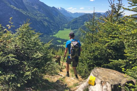 Hiker in the Tennengebirge