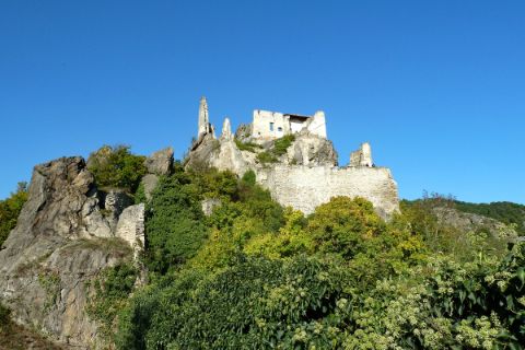 Ruins of Aggstein on the world heritage trail Wachau