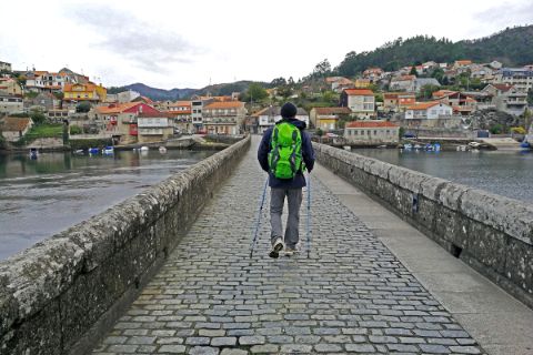 Blick auf Vigo von der Brücke