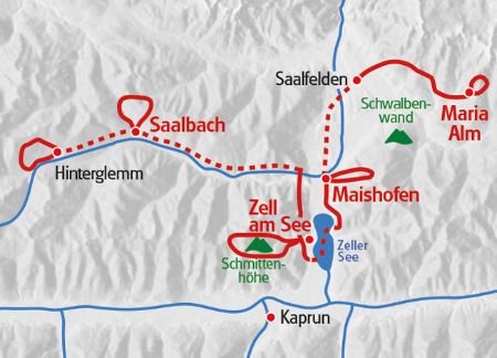 Wanderreise Pinzgau Karte